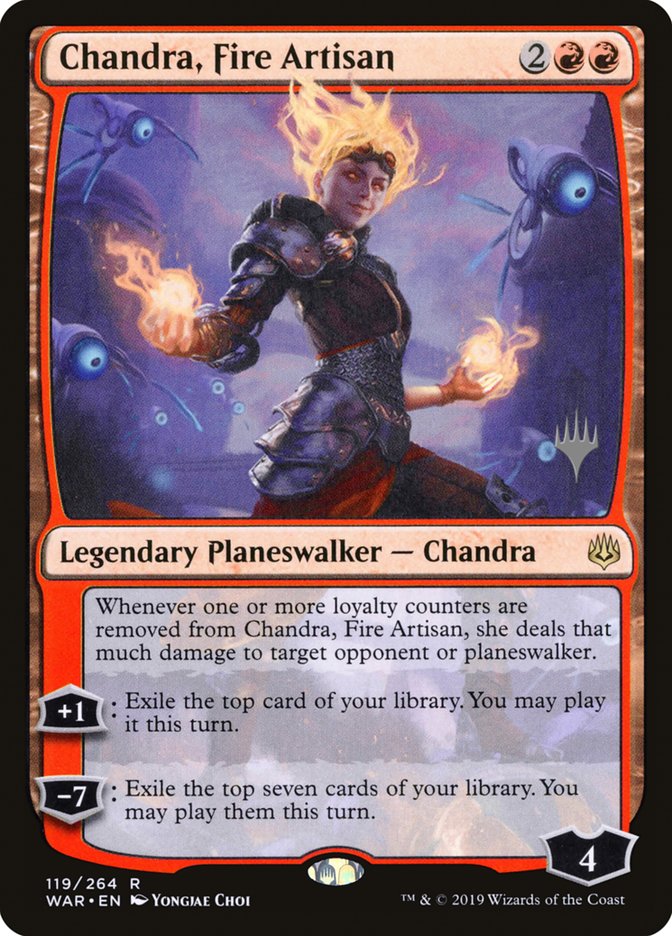 Chandra, Fire Artisan (Promo Pack) [War of the Spark Promos] | D20 Games