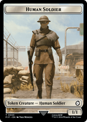 Food (0013) // Human Soldier Double-Sided Token [Fallout Tokens] | D20 Games