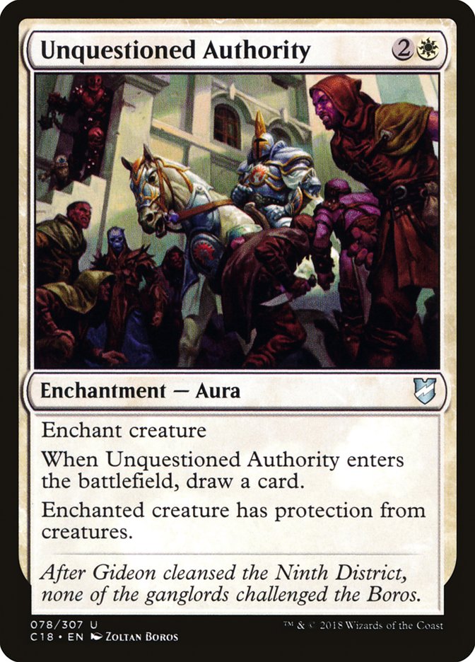 Unquestioned Authority [Commander 2018] | D20 Games