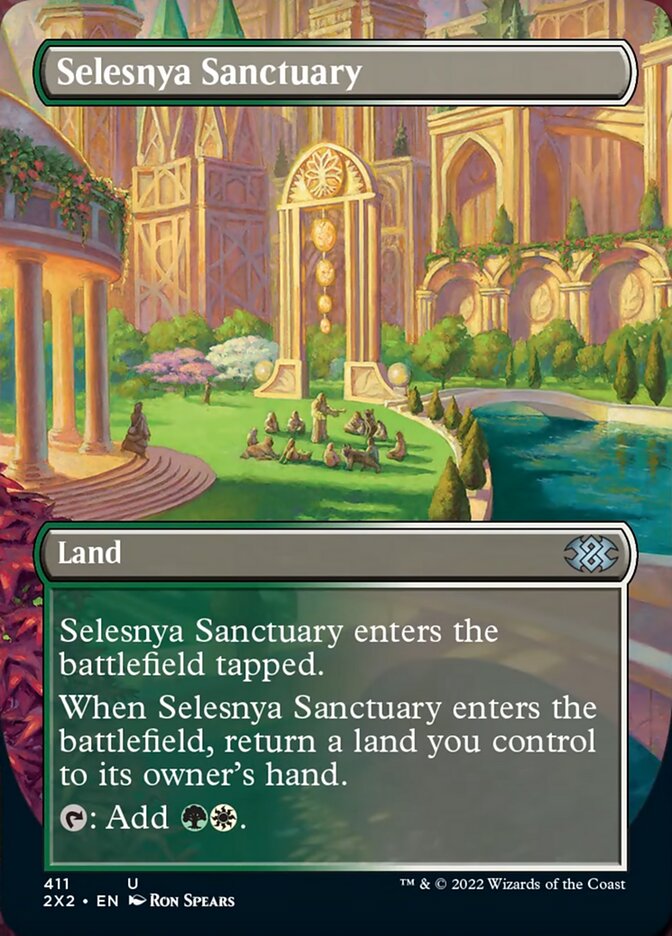 Selesnya Sanctuary (Borderless Alternate Art) [Double Masters 2022] | D20 Games