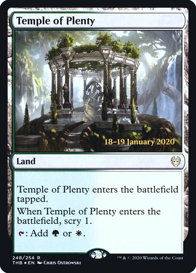 Temple of Plenty [Theros Beyond Death Prerelease Promos] | D20 Games