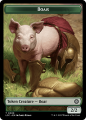 Boar // Merfolk (0005) Double-Sided Token [The Lost Caverns of Ixalan Commander Tokens] | D20 Games