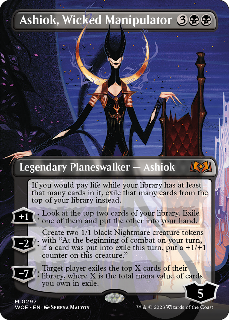 Ashiok, Wicked Manipulator (Borderless Alternate Art) [Wilds of Eldraine] | D20 Games