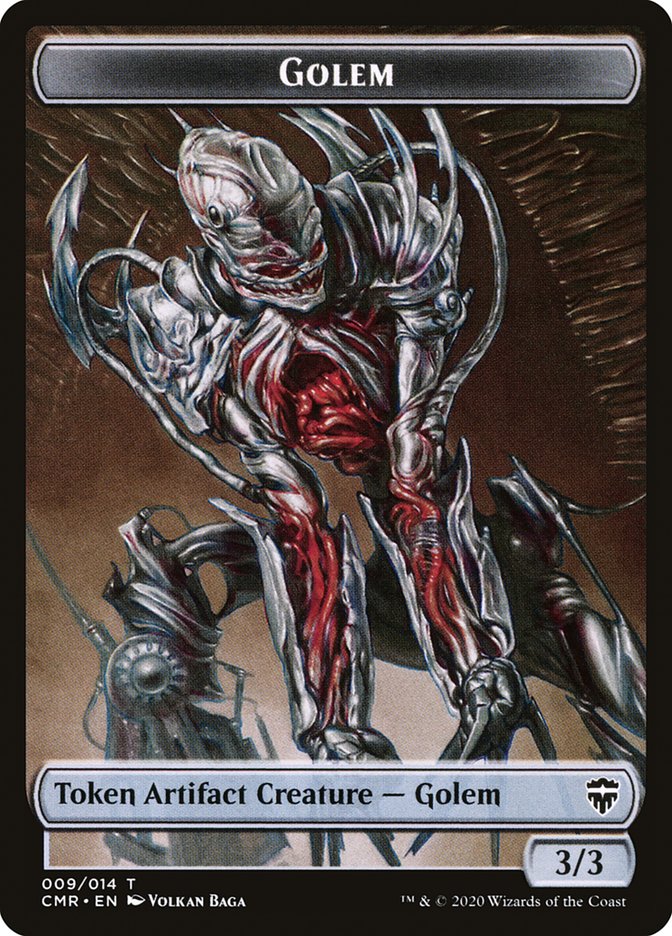 Golem // The Monarch Token [Commander Legends Tokens] | D20 Games