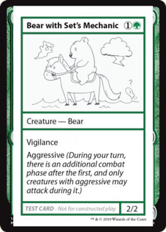 Bear with Set's Mechanic (2021 Edition) [Mystery Booster Playtest Cards] | D20 Games