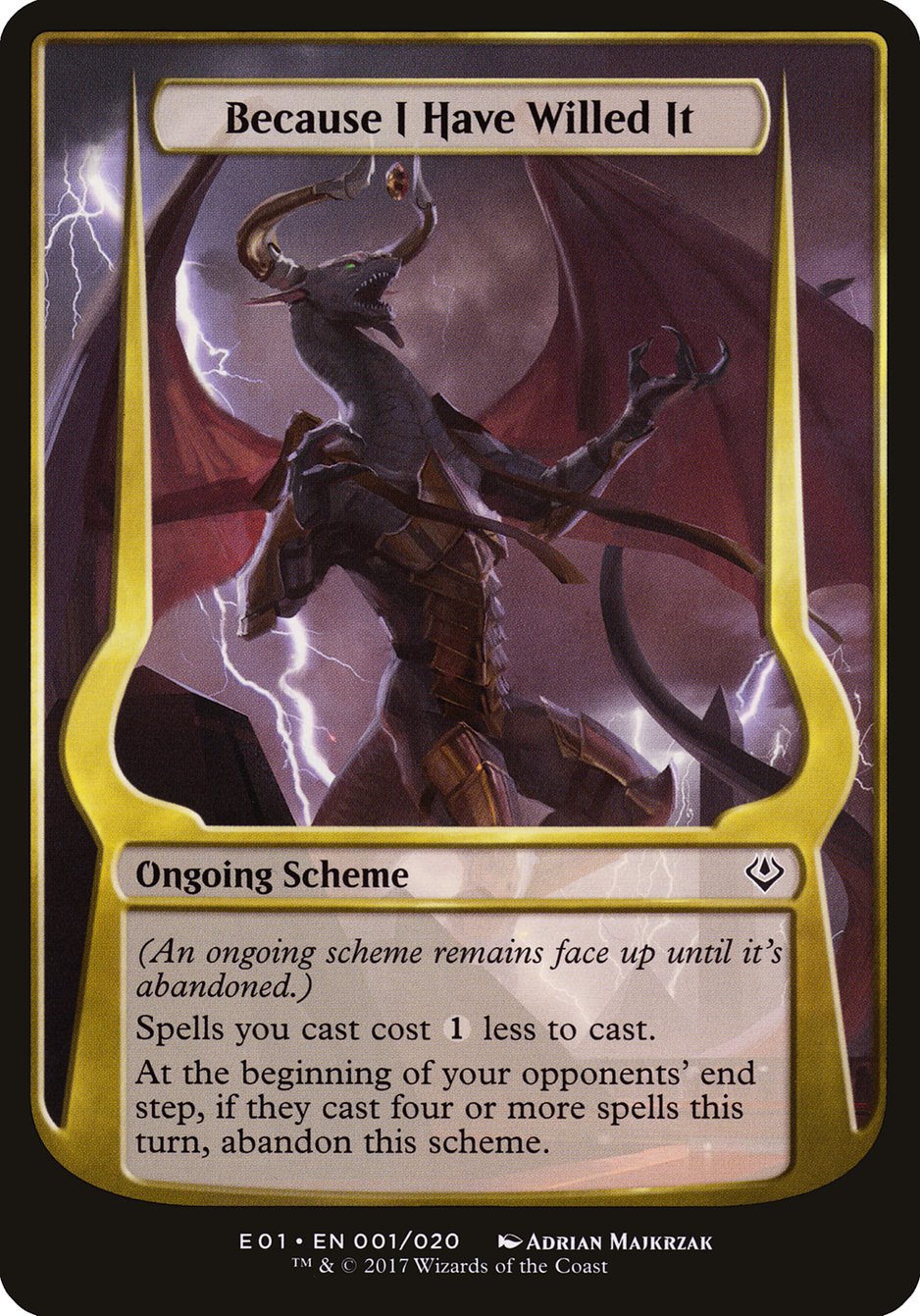 Because I Have Willed It (Schemes) [Archenemy: Nicol Bolas Schemes] | D20 Games