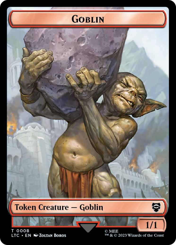 Goblin // Wraith Double-Sided Token [The Lord of the Rings: Tales of Middle-Earth Commander Tokens] | D20 Games