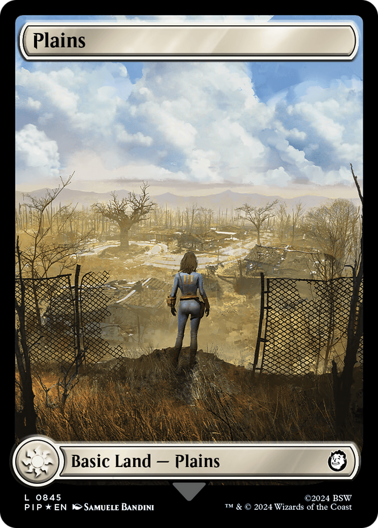 Plains (0845) (Surge Foil) [Fallout] | D20 Games