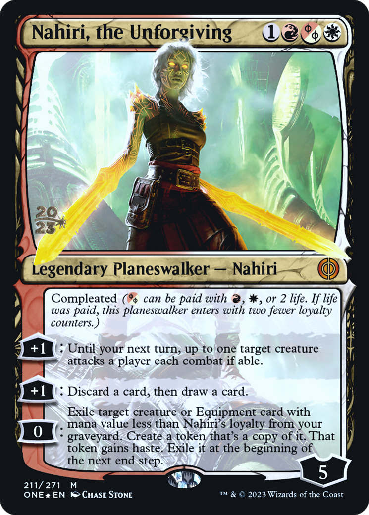 Nahiri, the Unforgiving [Phyrexia: All Will Be One Prerelease Promos] | D20 Games