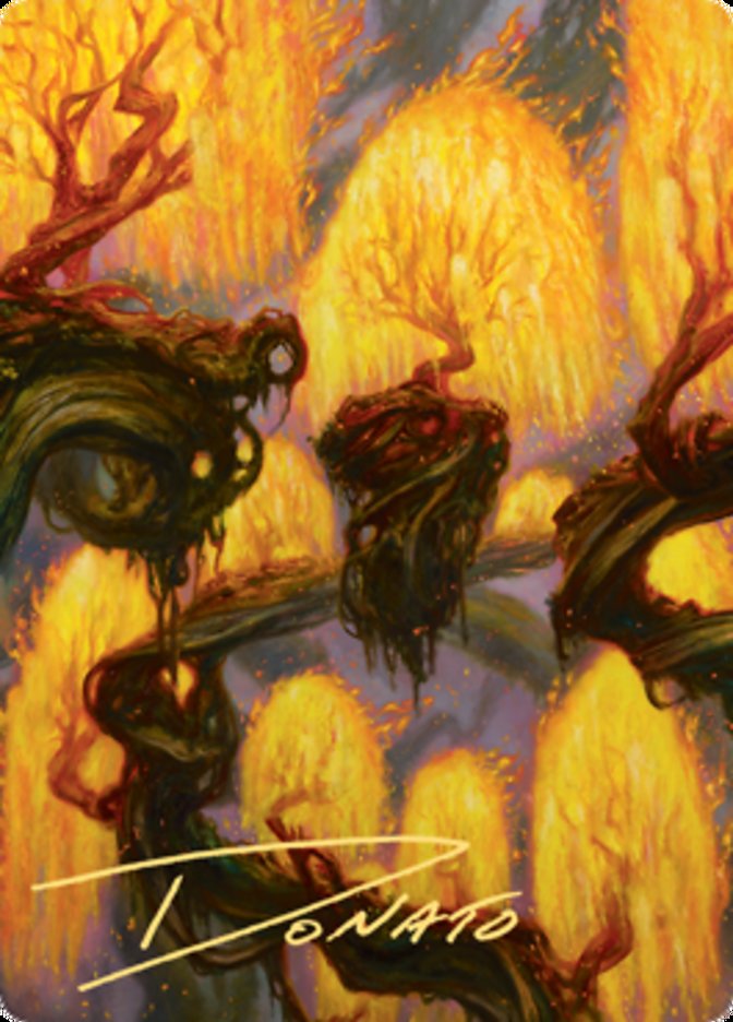 Grove of the Burnwillows Art Card (Gold-Stamped Signature) [Zendikar Rising Art Series] | D20 Games