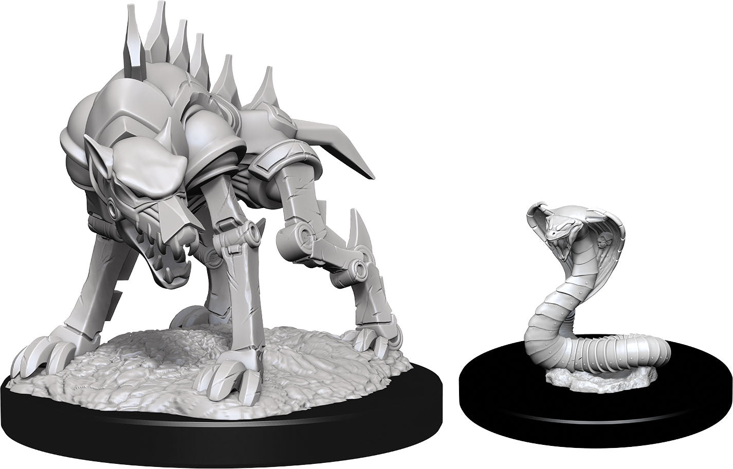 Dungeons & Dragons Nolzur`s Marvelous Unpainted Miniatures: W14 Iron Cobra & Iron Defender | D20 Games