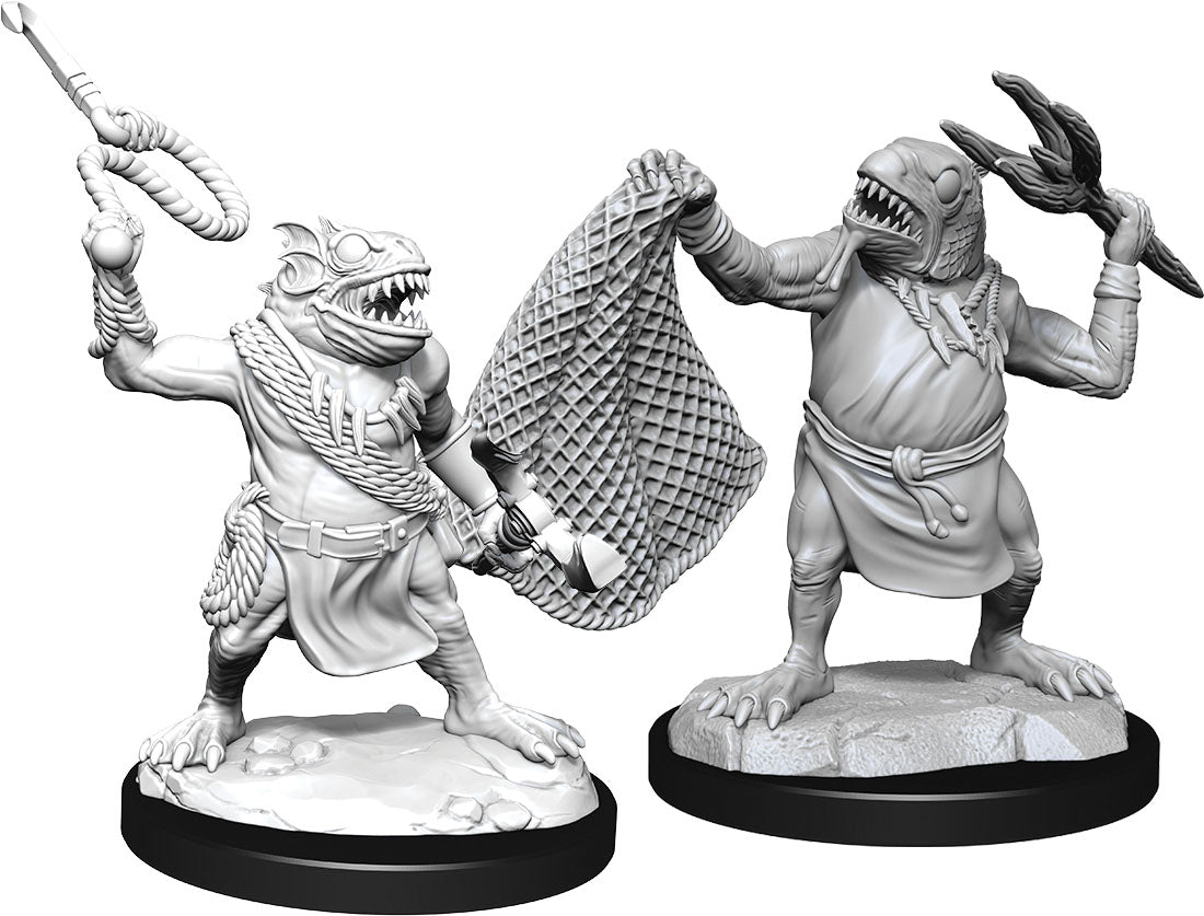 Dungeons & Dragons Nolzur`s Marvelous Unpainted Miniatures: Kuo-Toa & Kuo-Toa Whip | D20 Games