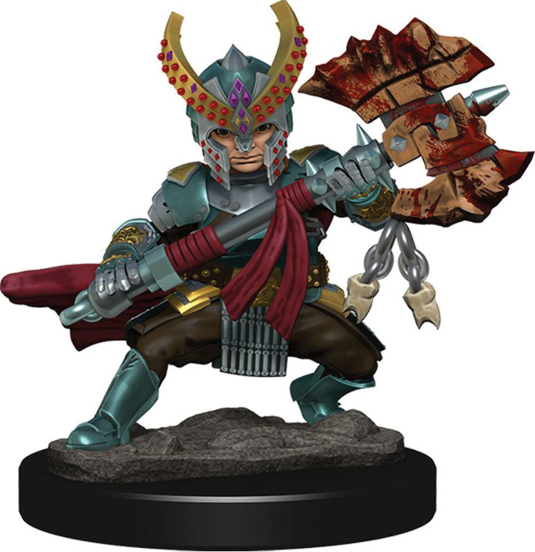 Dungeons & Dragons Fantasy Miniatures: Icons of the Realms Premium Figures W5 Halfling Fighter Female | D20 Games