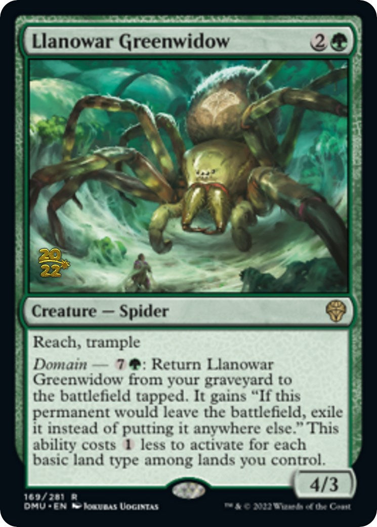 Llanowar Greenwidow [Dominaria United Prerelease Promos] | D20 Games