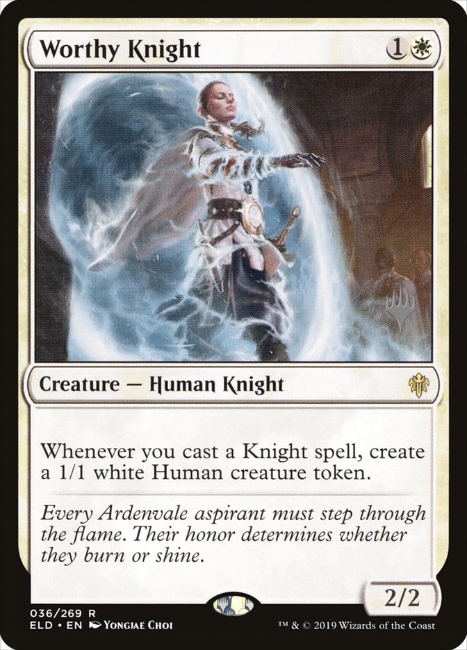 Worthy Knight (Promo Pack) [Throne of Eldraine Promos] | D20 Games