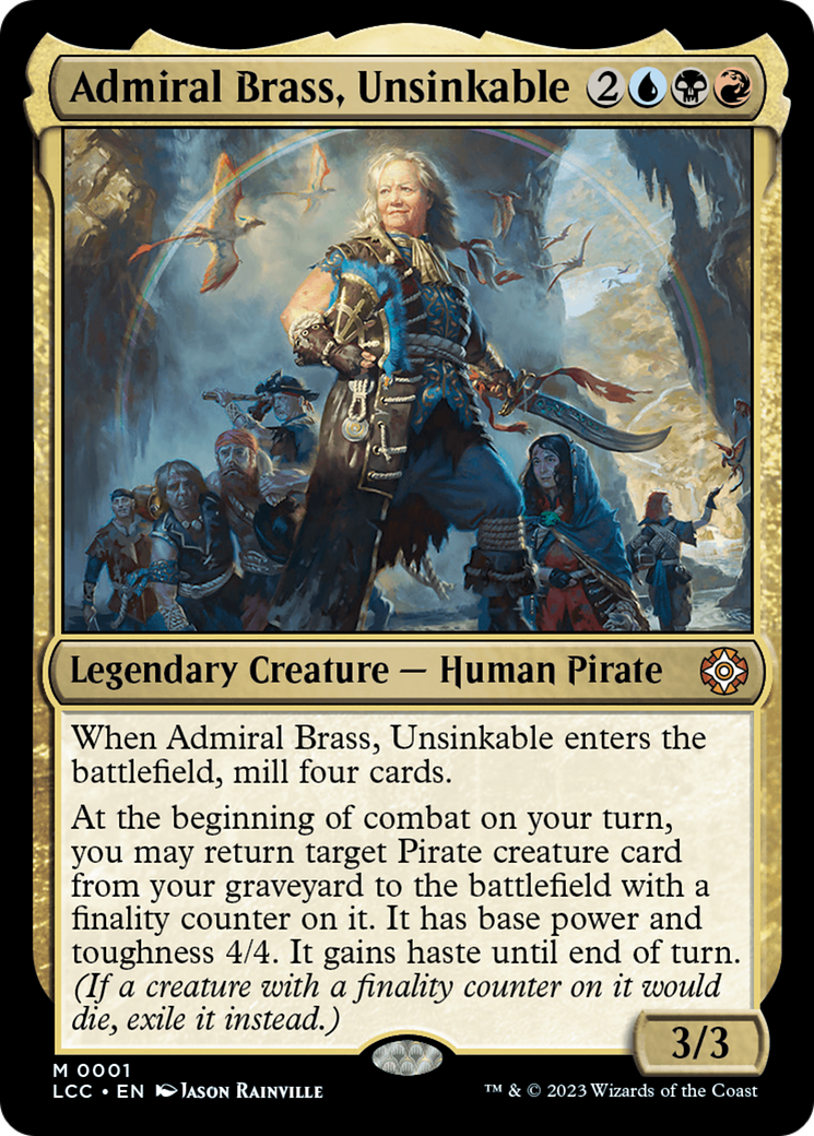 Admiral Brass, Unsinkable (Display Commander) [The Lost Caverns of Ixalan Commander] | D20 Games