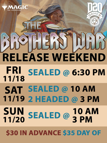 Release Brother's War THG 3pm ticket - Sat, 19 2022