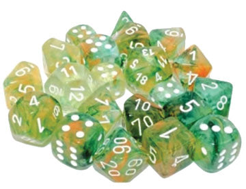 Nebula: 12mm d6 Spring/white Luminary Dice Block (36 dice) 27955