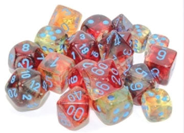 Nebula: Polyhedral Primary/blue Luminary 7-Die Set | D20 Games