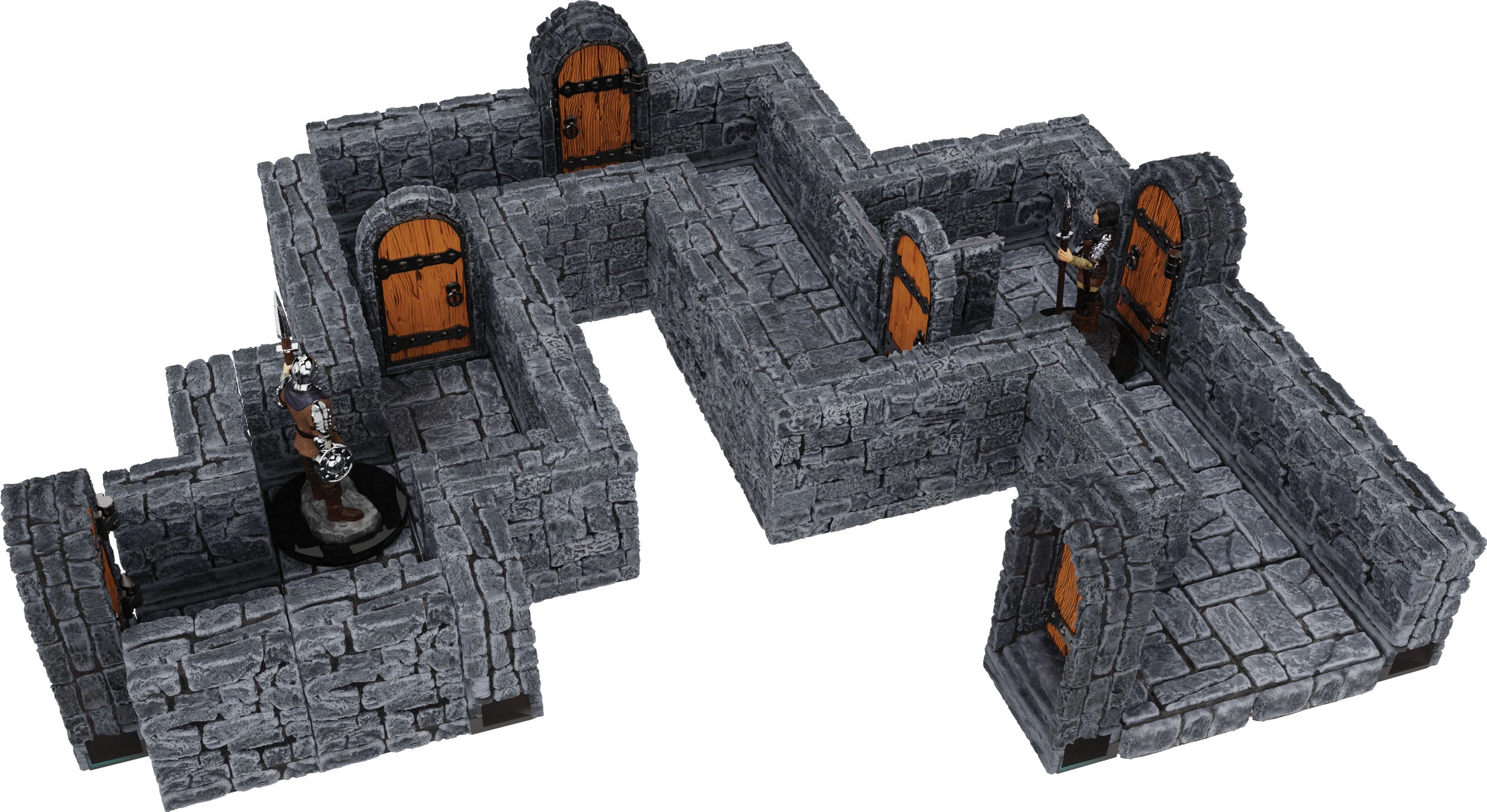 WarLock Tiles: Expansion Pack - 1 in Dungeon Straight Walls | D20 Games