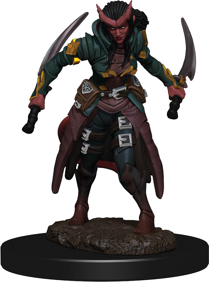 Dungeons & Dragons Fantasy Miniatures: Icons of the Realms Premium Figures W6 Tiefling Rogue Female | D20 Games