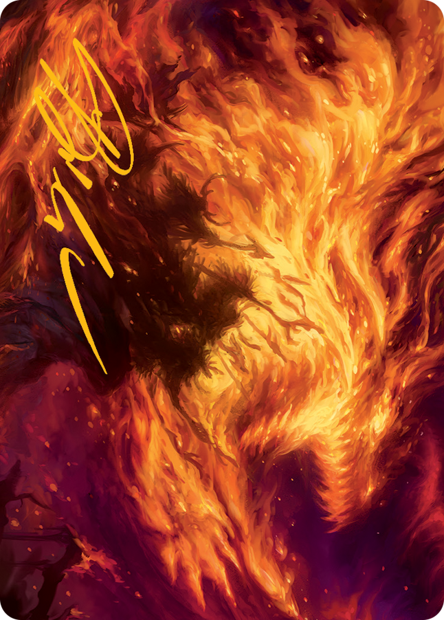 Stoke the Flames Art Card (Gold-Stamped Signature) [March of the Machine Art Series] | D20 Games