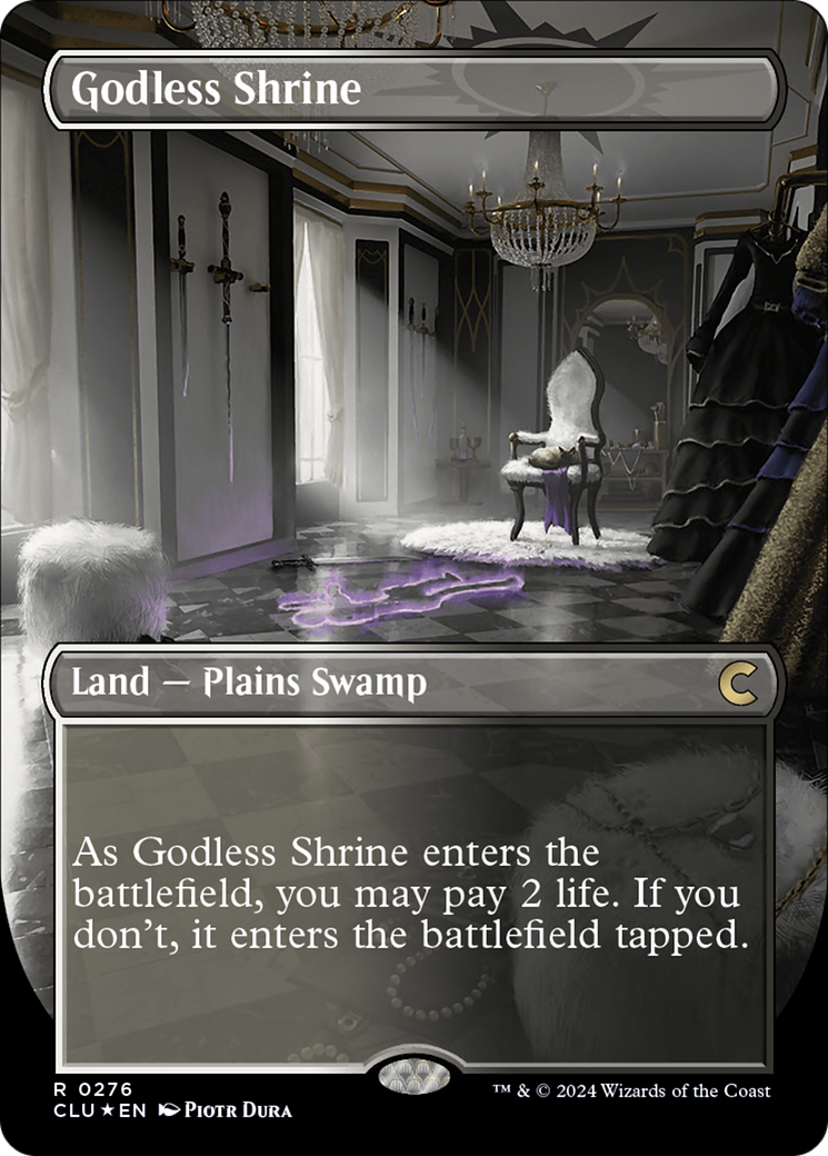 Godless Shrine (Borderless) [Ravnica: Clue Edition] | D20 Games