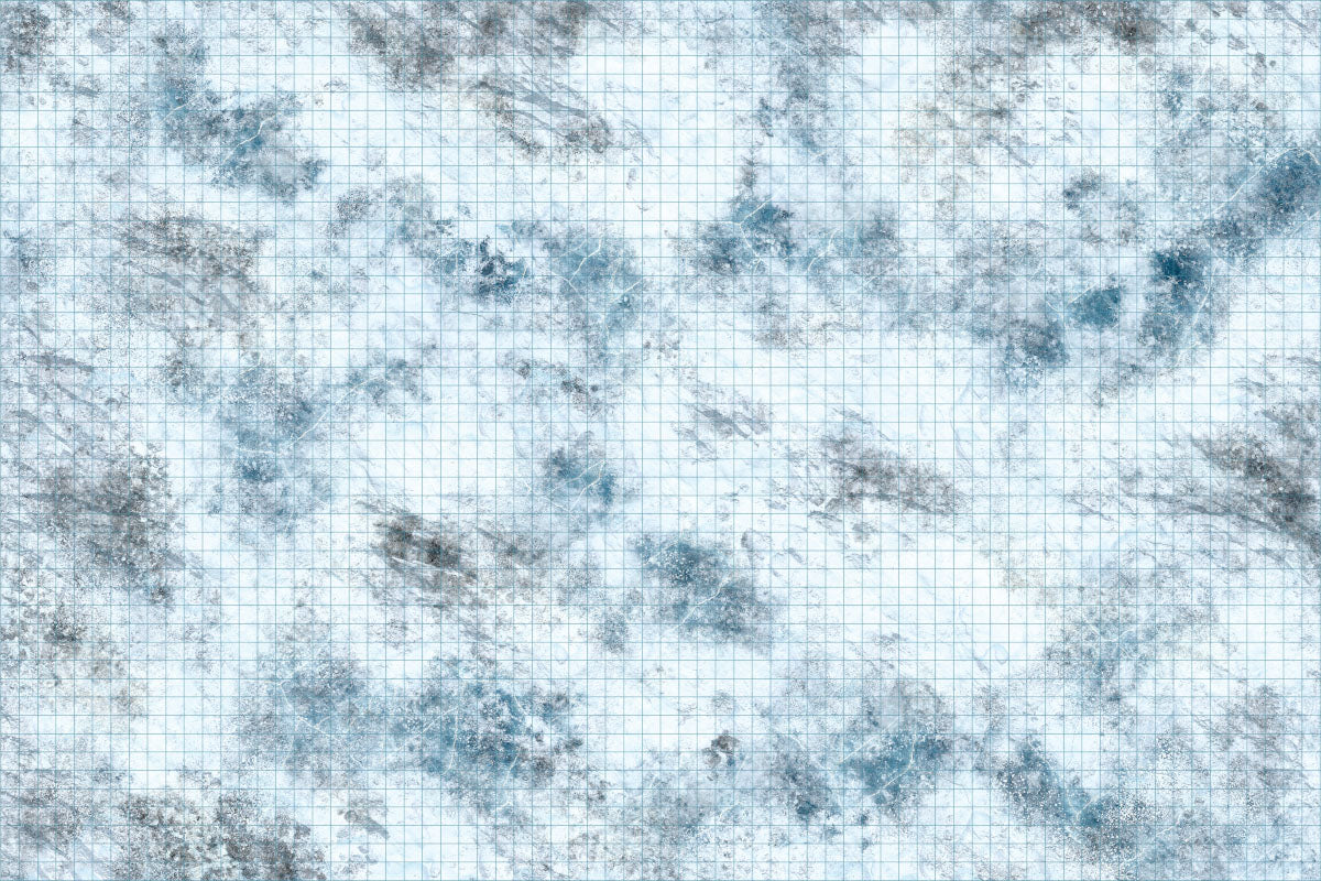 Dungeons & Dragons Fantasy Miniatures: Icons of the Realms Tundra Battle Mat | D20 Games