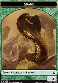 Snake // Zombie Double-sided Token [Hour of Devastation Tokens] | D20 Games