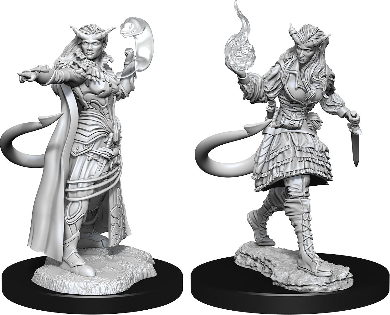 Dungeons & Dragons Nolzur`s Marvelous Unpainted Miniatures: Tiefling Sorcerer Female | D20 Games