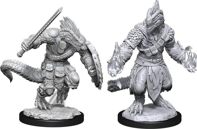 Dungeons & Dragons Nolzur`s Marvelous Unpainted Miniatures: Lizardfolk Barbarian & Lizardfolk Cleric