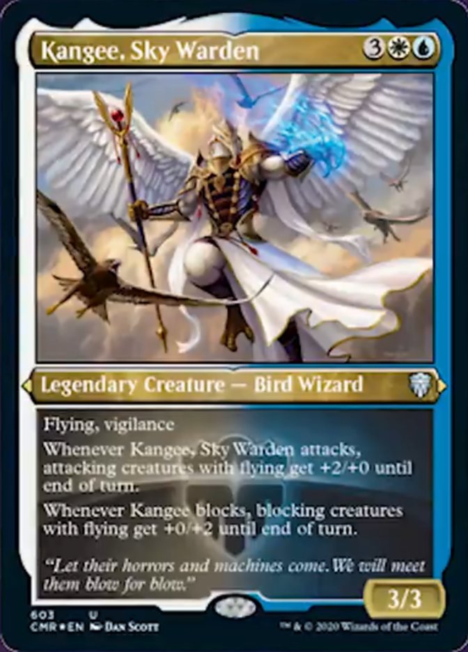 Kangee, Sky Warden (Etched) [Commander Legends] | D20 Games