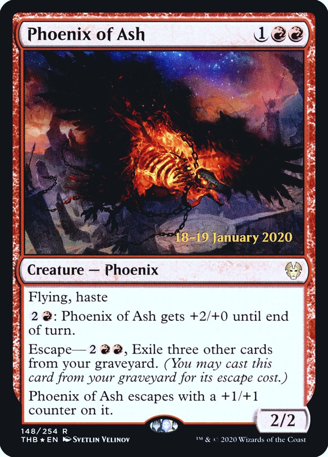 Phoenix of Ash [Theros Beyond Death Prerelease Promos] | D20 Games