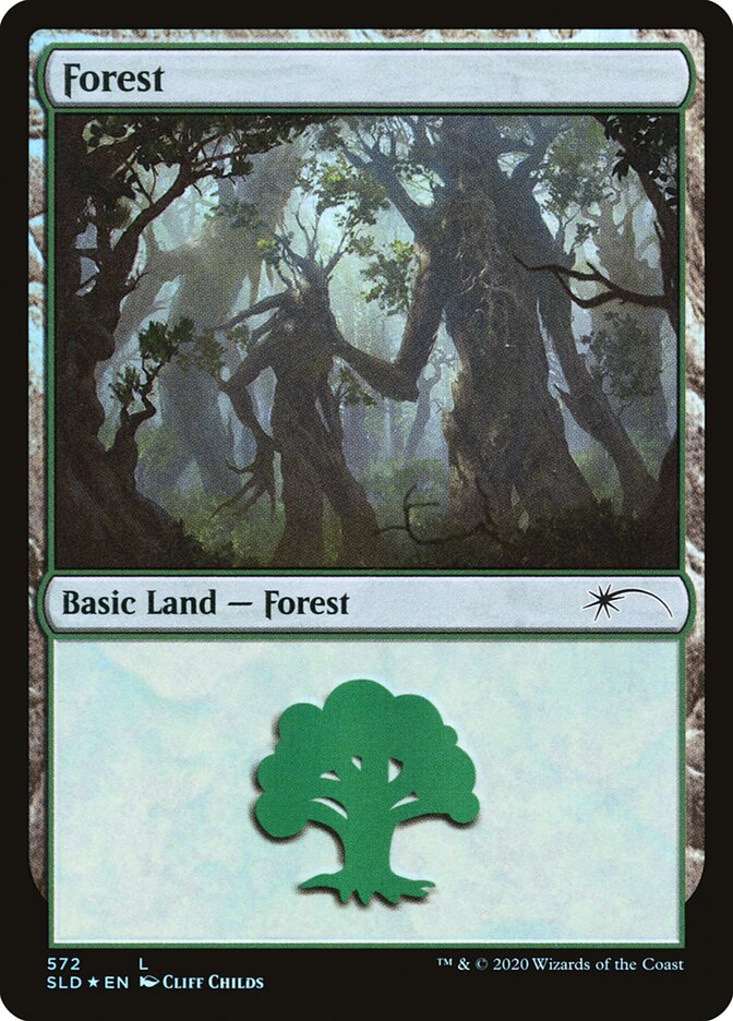Forest (Tree Hugging) (572) [Secret Lair Drop Promos] | D20 Games