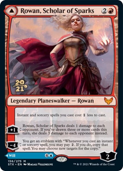 Rowan, Scholar of Sparks // Will, Scholar of Frost [Strixhaven: School of Mages Prerelease Promos] | D20 Games