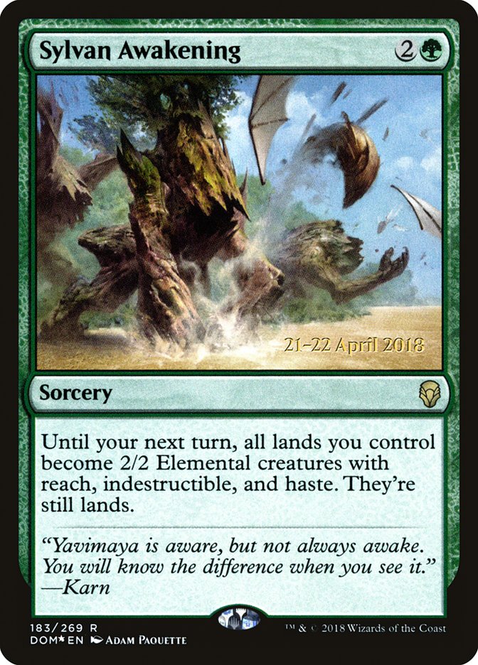 Sylvan Awakening  [Dominaria Prerelease Promos] | D20 Games