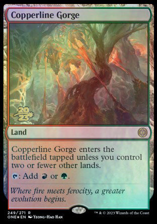 Copperline Gorge [Phyrexia: All Will Be One Prerelease Promos] | D20 Games