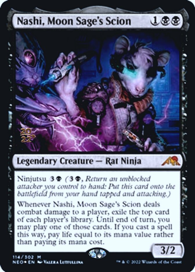 Nashi, Moon Sage's Scion [Kamigawa: Neon Dynasty Prerelease Promos] | D20 Games