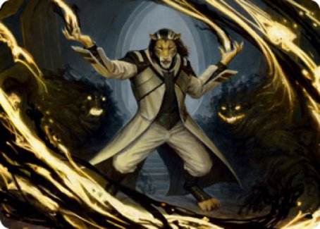 Leonin Lightscribe Art Card [Strixhaven: School of Mages Art Series] | D20 Games