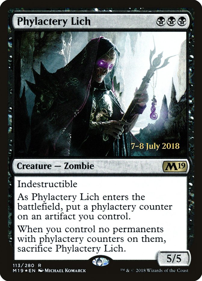 Phylactery Lich  [Core Set 2019 Prerelease Promos] | D20 Games