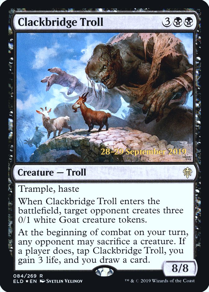 Clackbridge Troll  [Throne of Eldraine Prerelease Promos] | D20 Games