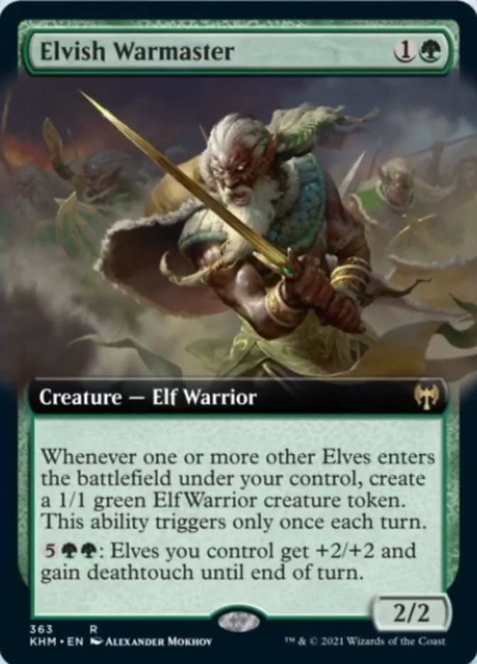 Elvish Warmaster (Extended Art) [Kaldheim] | D20 Games