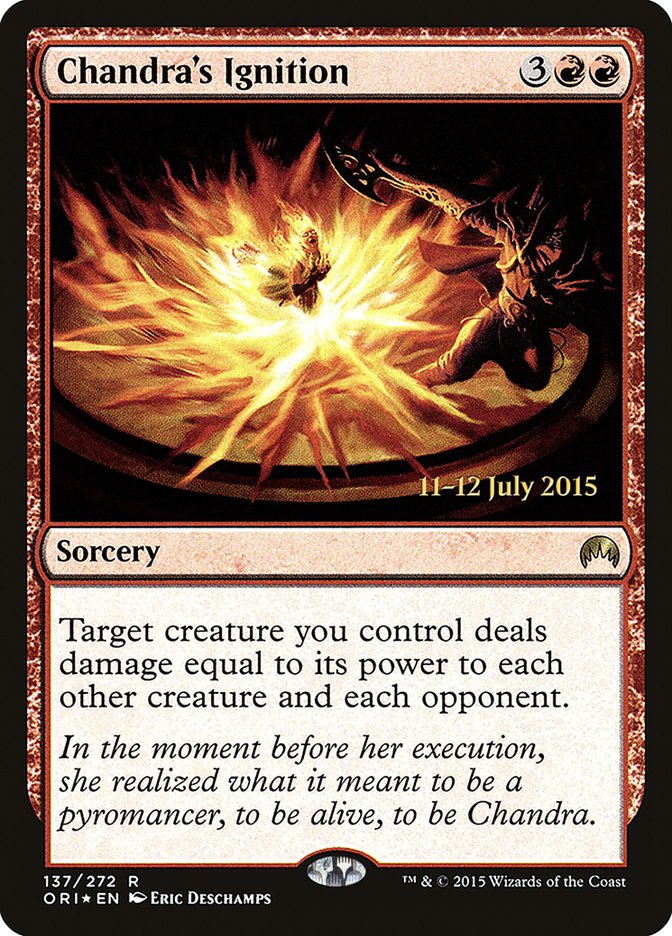 Chandra's Ignition [Magic Origins Prerelease Promos] | D20 Games