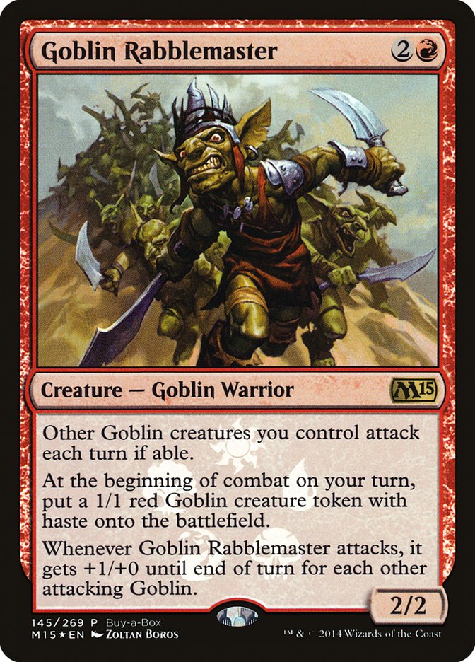 Goblin Rabblemaster (Buy-A-Box) [Magic 2015 Promos] | D20 Games