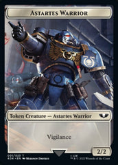 Astartes Warrior // Clue Double-sided Token (Surge Foil) [Universes Beyond: Warhammer 40,000 Tokens] | D20 Games