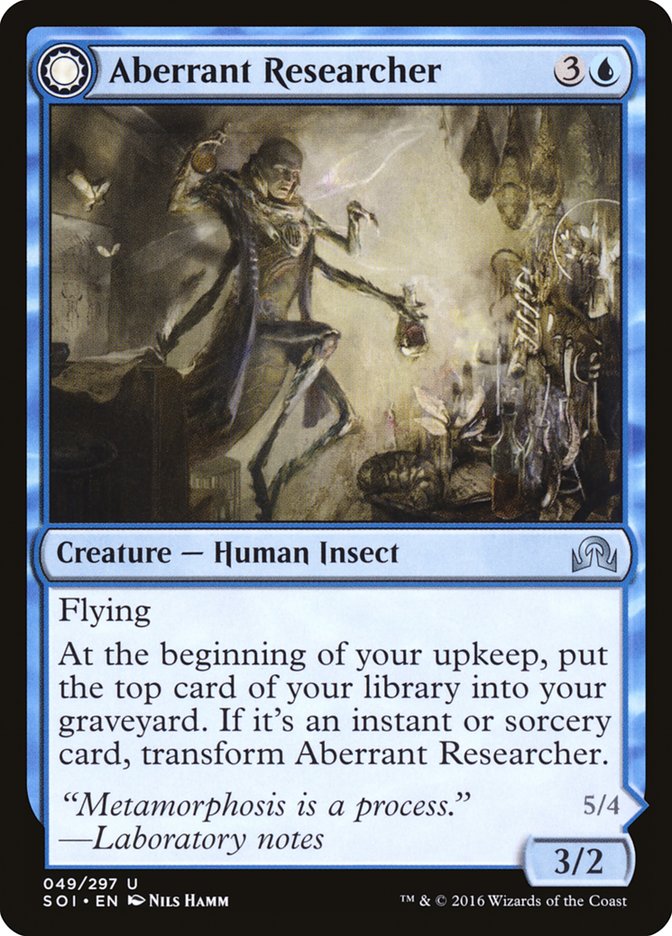 Aberrant Researcher // Perfected Form [Shadows over Innistrad] | D20 Games