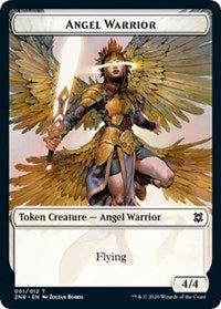 Angel Warrior // Construct Double-sided Token [Zendikar Rising Tokens] | D20 Games