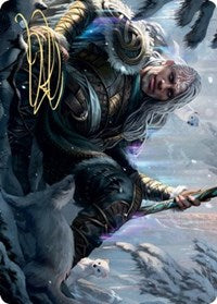 Jorn, God of Winter Art Card (Gold-Stamped Signature) [Kaldheim: Art Series] | D20 Games