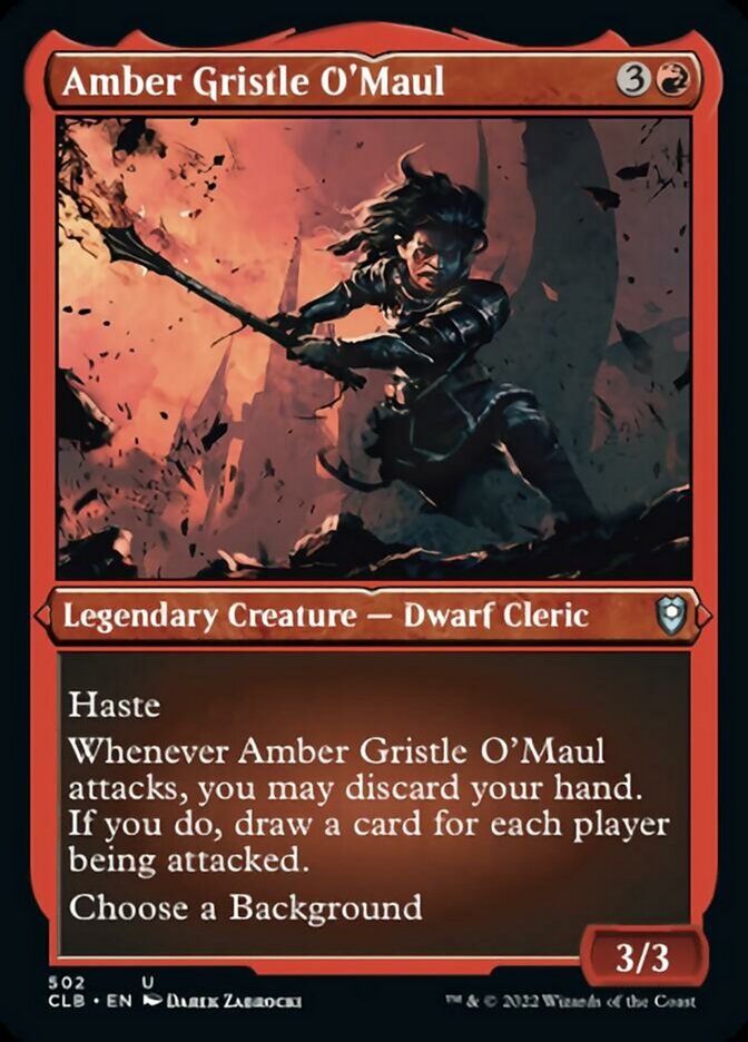 Amber Gristle O'Maul (Foil Etched) [Commander Legends: Battle for Baldur's Gate] | D20 Games
