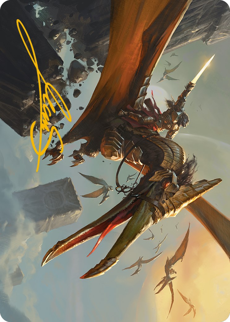 Skyhunter Strike Force Art Card (Gold-Stamped Signature) [Phyrexia: All Will Be One Art Series] | D20 Games